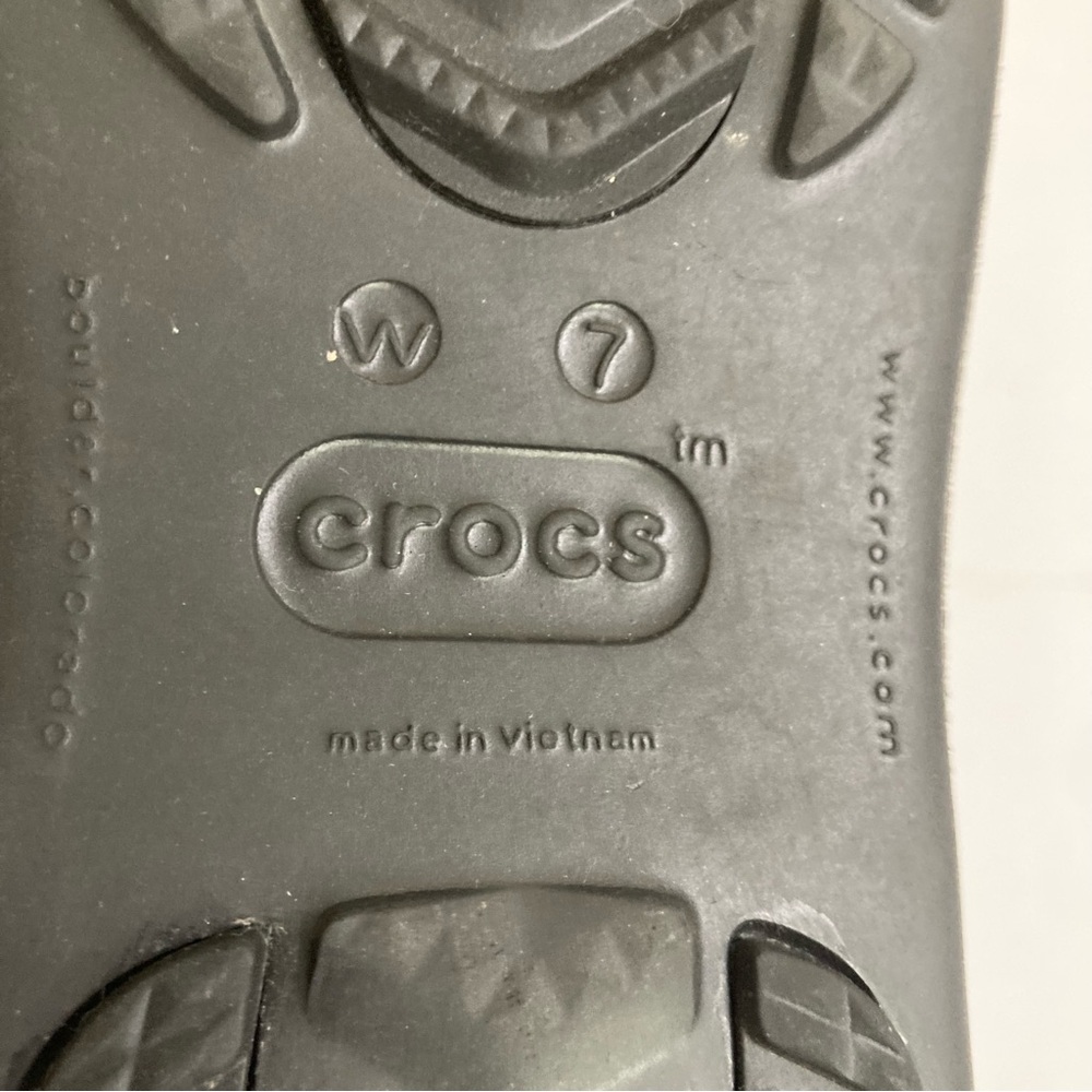 CROCS Black Rain Boot with White Accent - Picture 9 of 11